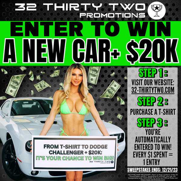 32 Thirty Two Promotions is giving away a 2023 Dodge Challenger SXT Black Top edition along with $20,000 in cash.