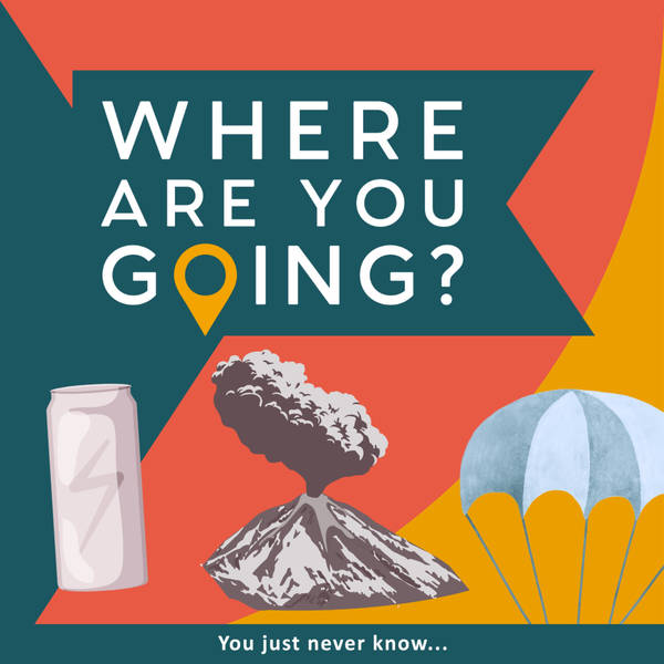 Volcano, an energy drink and a parachute