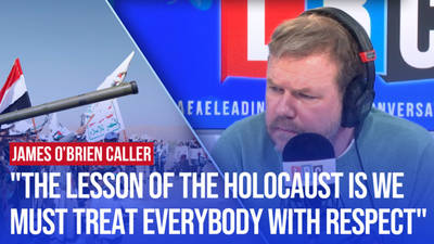 "The lesson of the Holocaust is that we have to treat everybody with respect" says caller Barbara image