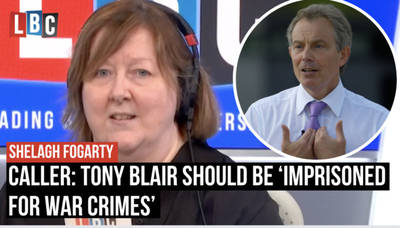 This caller passionately tells Shelagh Fogarty that Tony Blair should be ‘imprisoned for war crimes’ image