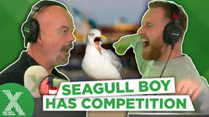 Toby and Dom try their hand at the seagull screeching competition image
