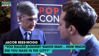 "How much money did you make in The City" Rees-Mogg asked after rallying against 'Davos Man' image