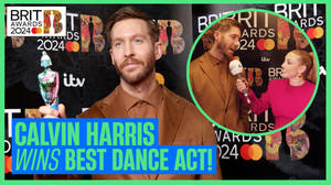 Calvin Harris is BUZZING after winning Best Dance Act at the BRITs! image