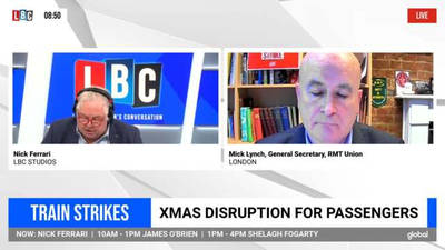 Nick Ferrari speaks to RMT Boss Mick Lynch as new strikes announced image