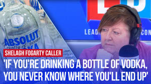 'If you're thinking about drinking a bottle of vodka, you never know where you'll end up' says caller Kelly image