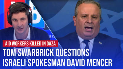 Watch again: Tom Swarbrick questions Israeli spokesman over aid worker killings image
