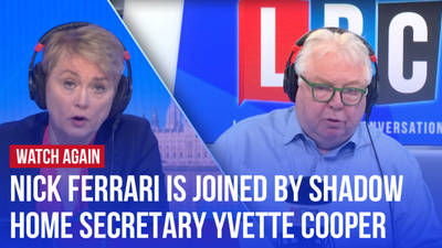 Watch Again: Nick Ferrari is joined by Shadow Home Secretary Yvette Cooper | 23/04/24 image