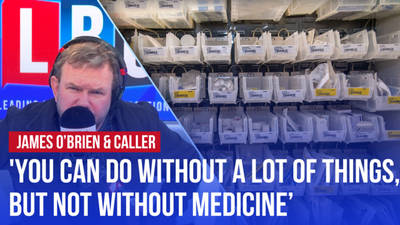 James and caller discuss the issue of medical supply chains image
