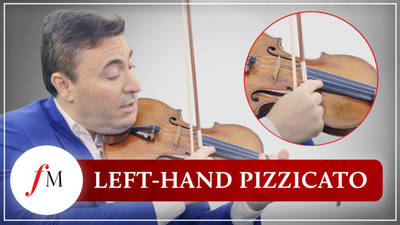 Maxim Vengerov demonstrates LEFT-hand pizzicato on the violin image