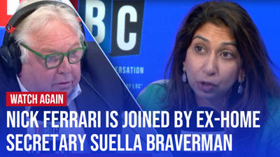 Watch Again: Nick Ferrari is joined by ex-Home Secretary Suella Braverman | 09/04/24 image