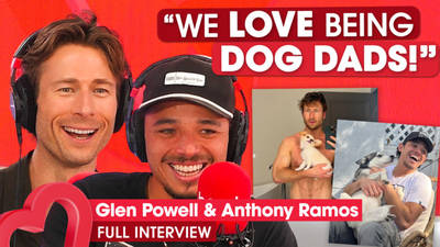 Glen Powell and Anthony Ramos are *obsessed* with their dogs 🥰 image