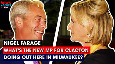 Maitlis to Farage: What is Clacton's new MP doing in America? image