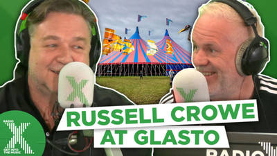 Russell Crowe is pretty excited about playing Glastonbury! image