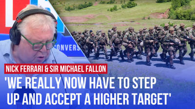 Sir Michael Fallon: 'We really now have to step up and accept a higher target' image