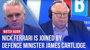 Watch Again: Nick Ferrari is joined by Minister for Defence Procurement James Cartlidge | 25/04/24 image