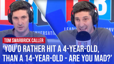 Tom Swarbrick is stunned with caller Yvette's admission about smacking her child image