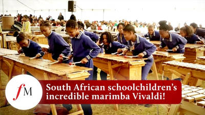 South African schoolchildren play Vivaldi in exhilarating marimba performance  image