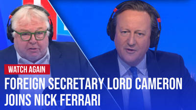 Watch again: David Cameron speaks to Nick Ferrari image