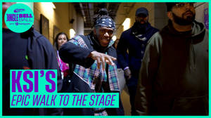 KSI's epic walk to the Jingle Bell Ball stage image
