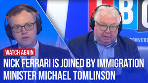 Watch Again: Nick Ferrari is joined by Illegal Immigration Minister Michael Tomlinson | 23/04/24  image