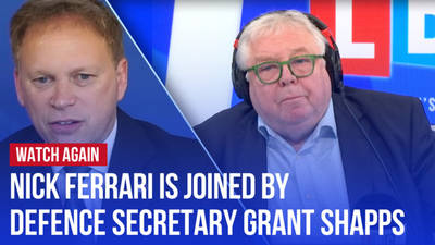 Watch Again: Nick Ferrari is joined by Defence Secretary Grant Shapps | 18/04/24 image
