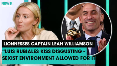 The News Agents: Lionesses caption says Luis Rubiales kiss is "disgusting" and a sexist environment allowed for it image