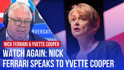 Watch Again: Nick Ferrari speaks to Shadow Home Secretary Yvette Cooper | 10/05 image