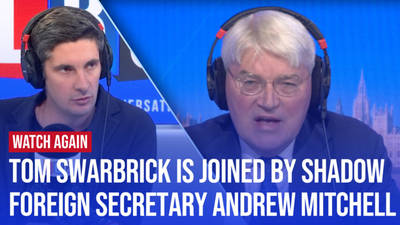 Watch Again: Tom Swarbrick is joined by Shadow Foreign Secretary Andrew Mitchell | 15/07/24 image
