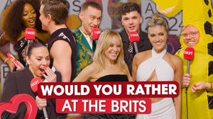 Ashley Roberts plays 'Would You Rather' at the BRITS! image