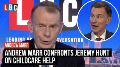 Andrew Marr confronts Jeremy Hunt on Childcare help  image