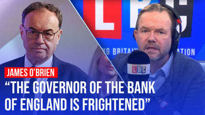 James O'Brien questions Andrew Bailey's decision 'to be neutral' on Brexit image