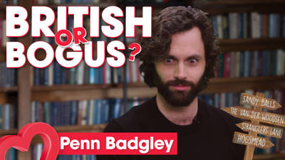 Penn Badgley plays British or Bogus image
