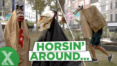 Hobby Horse trials in Leicester Square! image