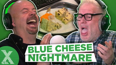 #ad Chris Moyles eating stinky cheese is the funniest thing image