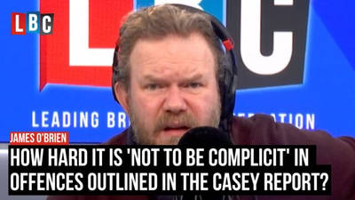 James O'Brien wonders how hard it is 'not to be complicit' in offences outlined in the Casey report image