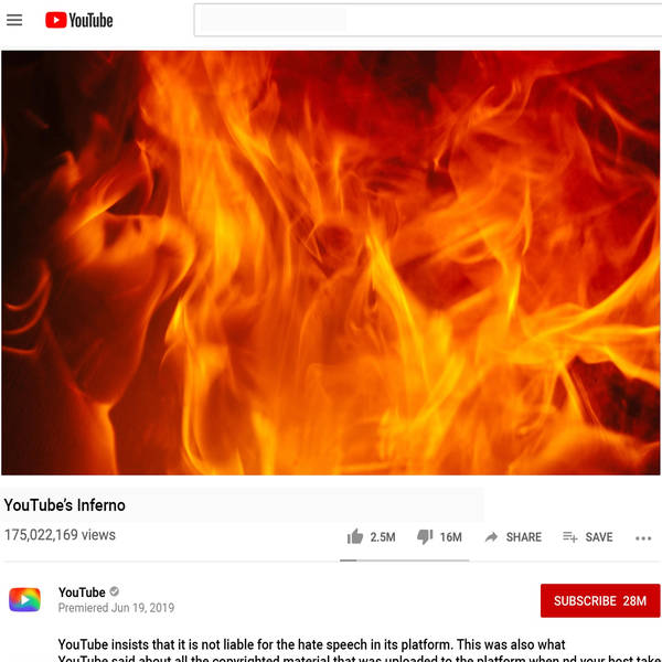 YouTube's Inferno