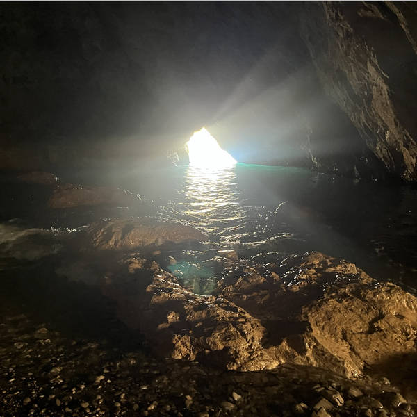 Cave, Assos, Kefalonia in the morning, 24th July 2024 – by Alan Hall