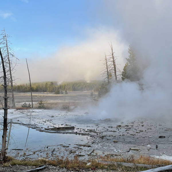 Milky complex geyser, Yellowstone National Park, Wyoming, USA on 18th October 2021 – by Jason Hovatter