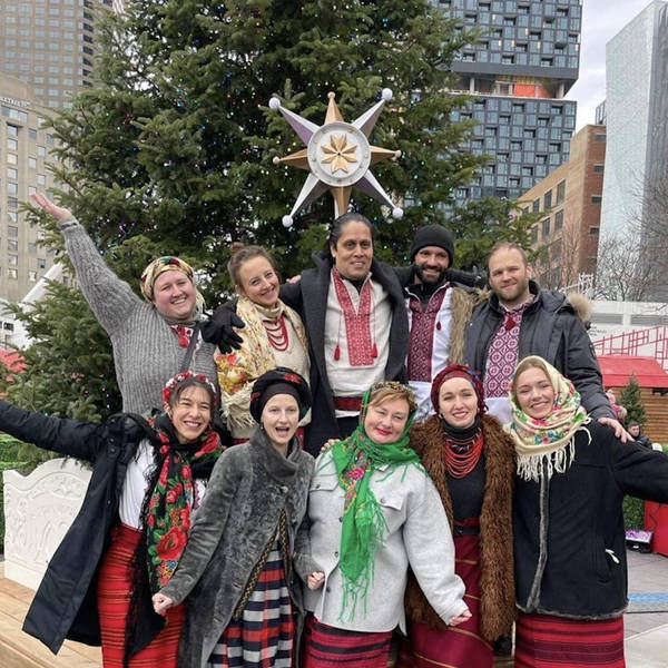 Koliada singers rehearsing for the Christmas season, Le Plateau-Mont-Royal, Montreal, Québec, Canada on 30th November 2022 – by Mira Burt-Wintonick
