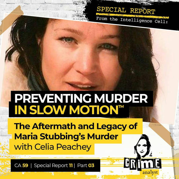 Ep 59: Preventing Murder in Slow Motion™: The Aftermath and Legacy of Maria Stubbing’s Murder with Celia Peachey, Part 3