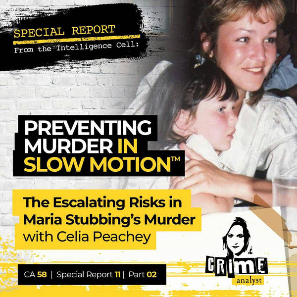 Ep 58: Preventing Murder in Slow Motion™: The Escalating Risks in Maria Stubbing’s Murder with Celia Peachey, Part 2