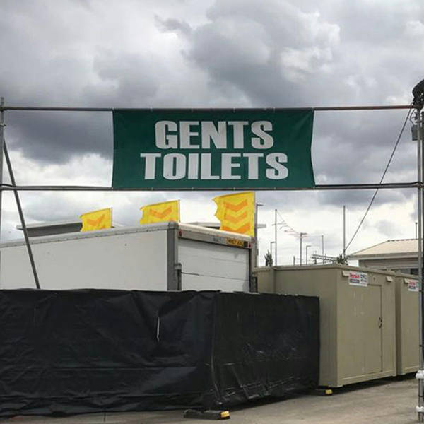 How do you get a tent down a toilet?