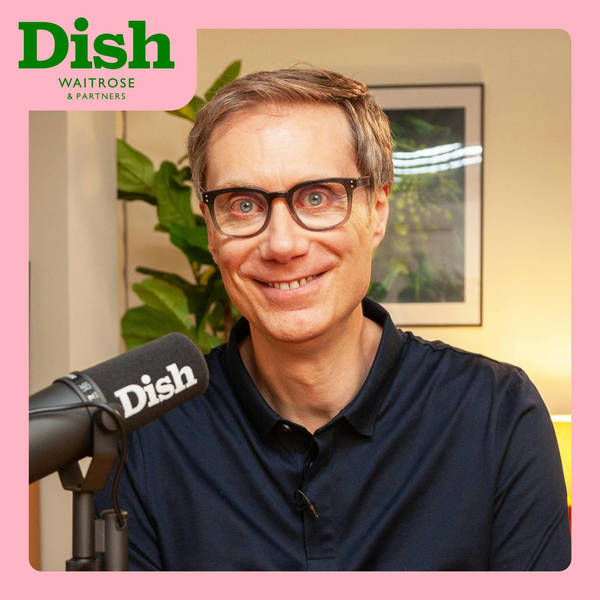 Stephen Merchant, smoked mackerel with spinach baked eggs and a rosé