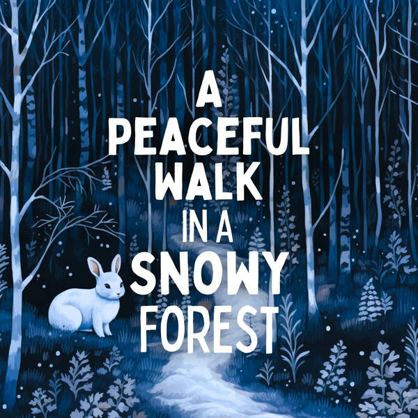 A Peaceful Walk in a Snowy Forest