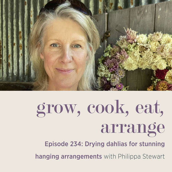 Drying dahlias for stunning hanging arrangements with Philippa Stewart - Episode 234