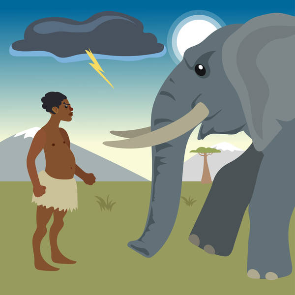 Learn About the Origin of Hunting Elephants in this African Folktale -Storytelling Podcast for Kids -Thunder, Elephant, and Dorobo E:111