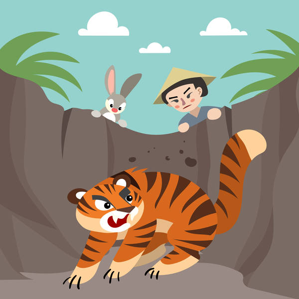 A Fun Korean Folktale that Warns us to Beware of Rescuing Hungry Tigers-Storytelling Podcast for Kids-The Ungrateful Tiger-E:164